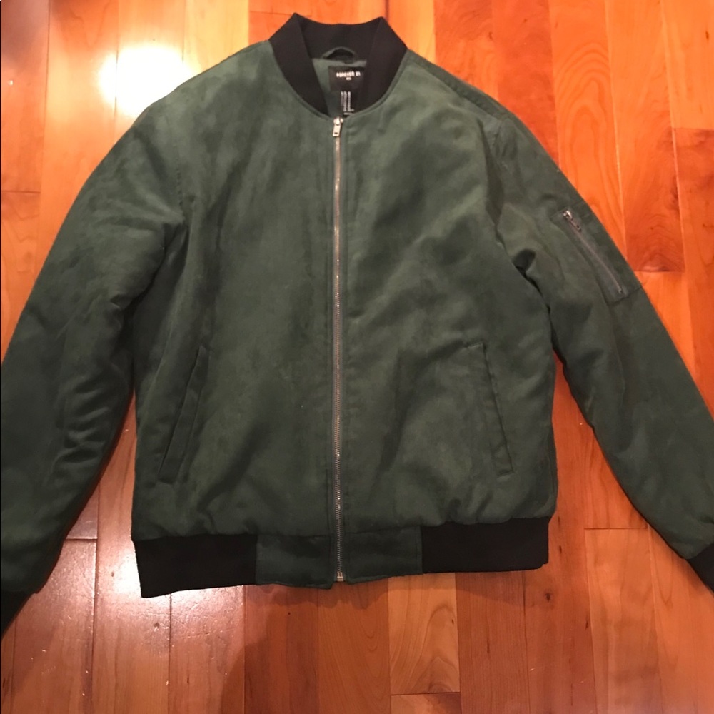 Forever 21 green bomber jacket